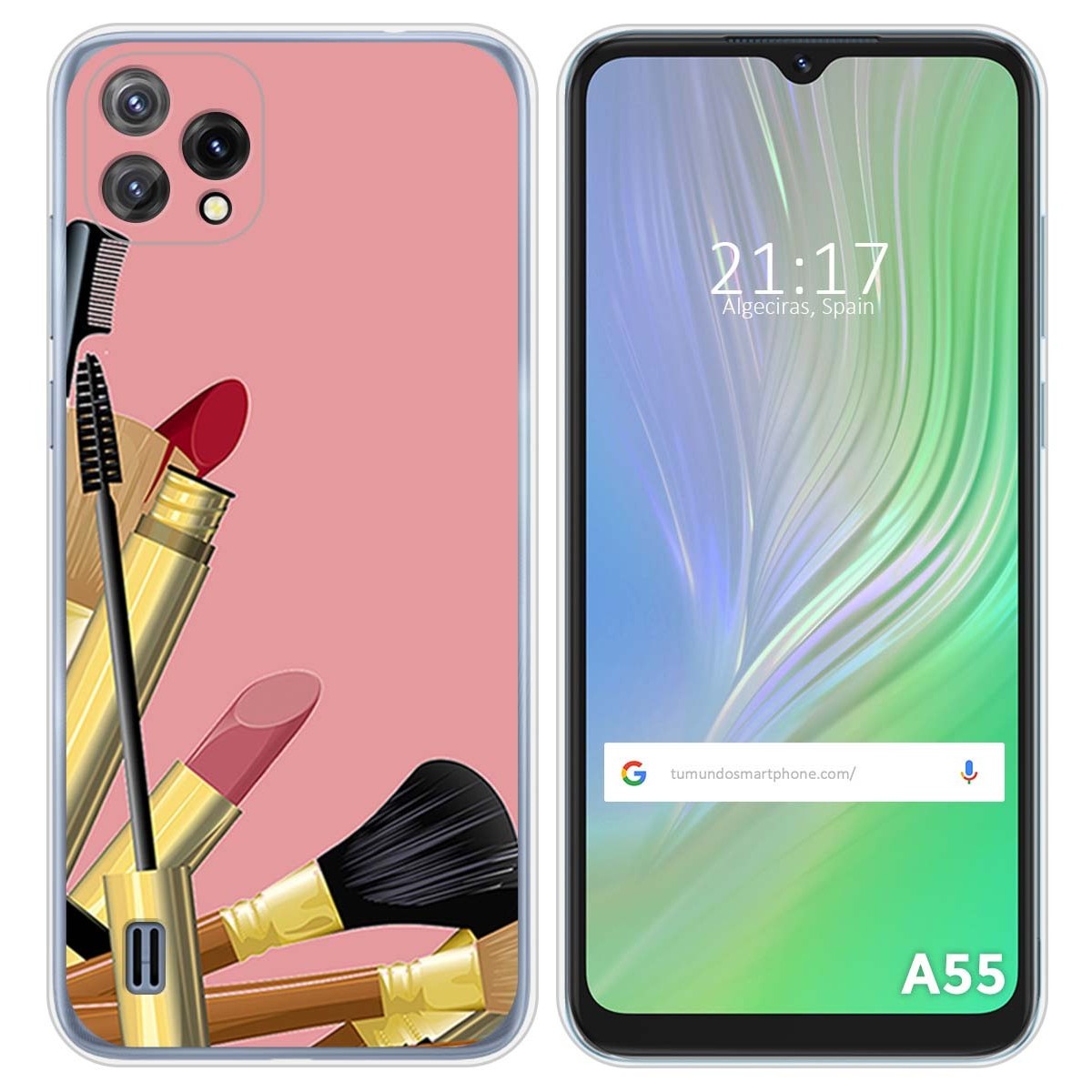 Funda Silicona para Blackview A55 diseño Brochas Dibujos