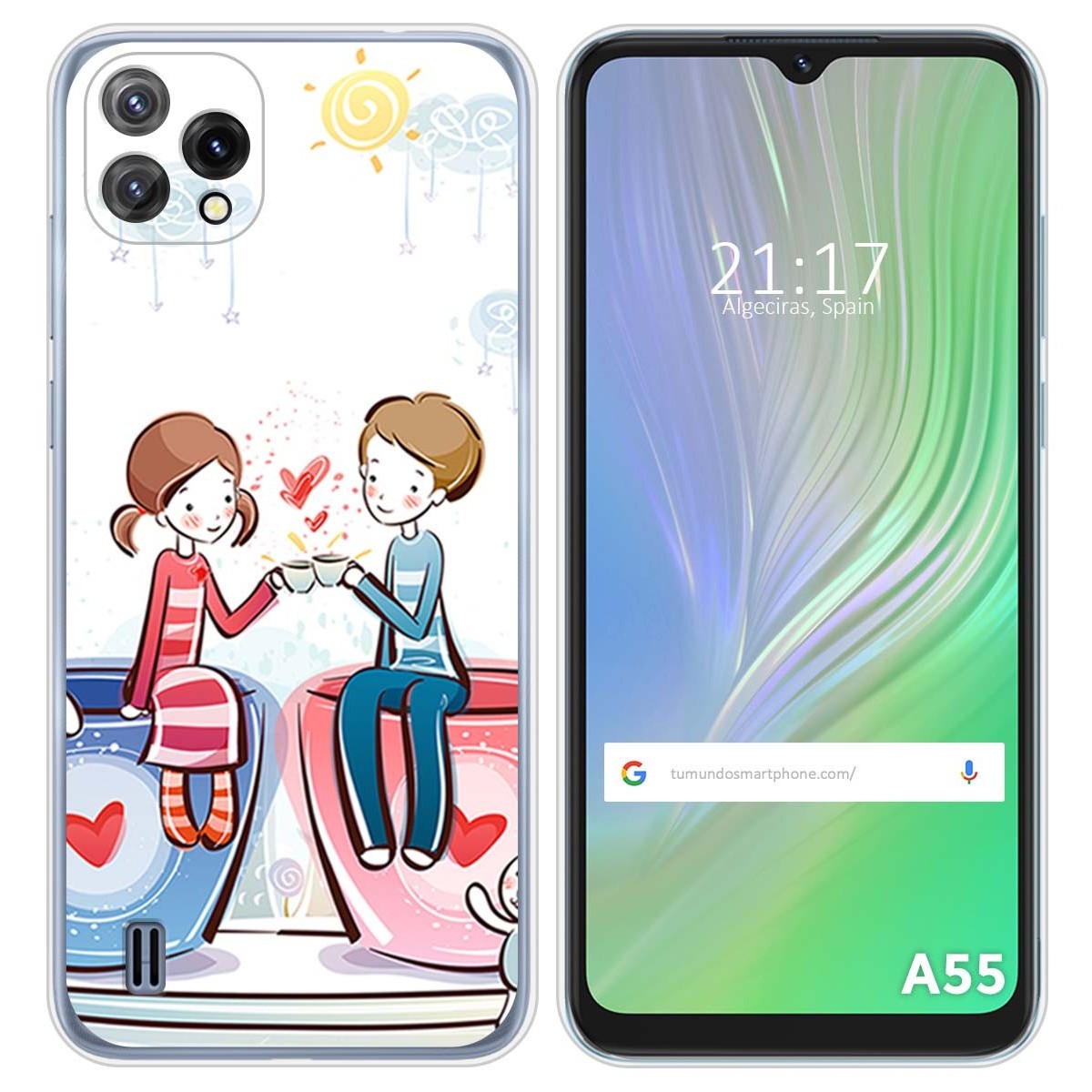 Funda Silicona para Blackview A55 diseño Café Dibujos