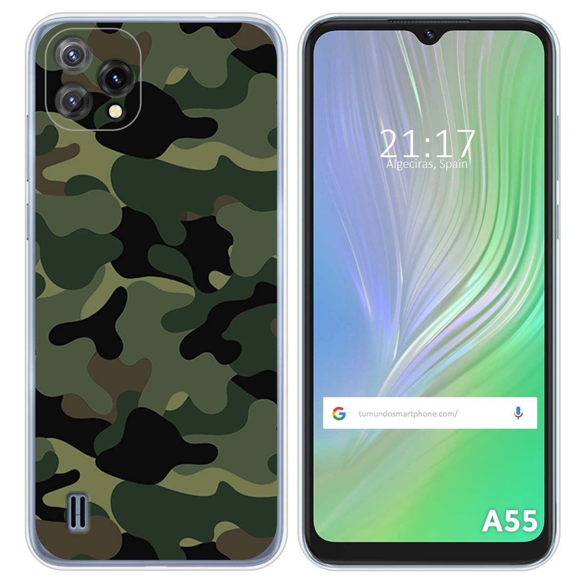 Funda Silicona para Blackview A55 diseño Camuflaje Dibujos