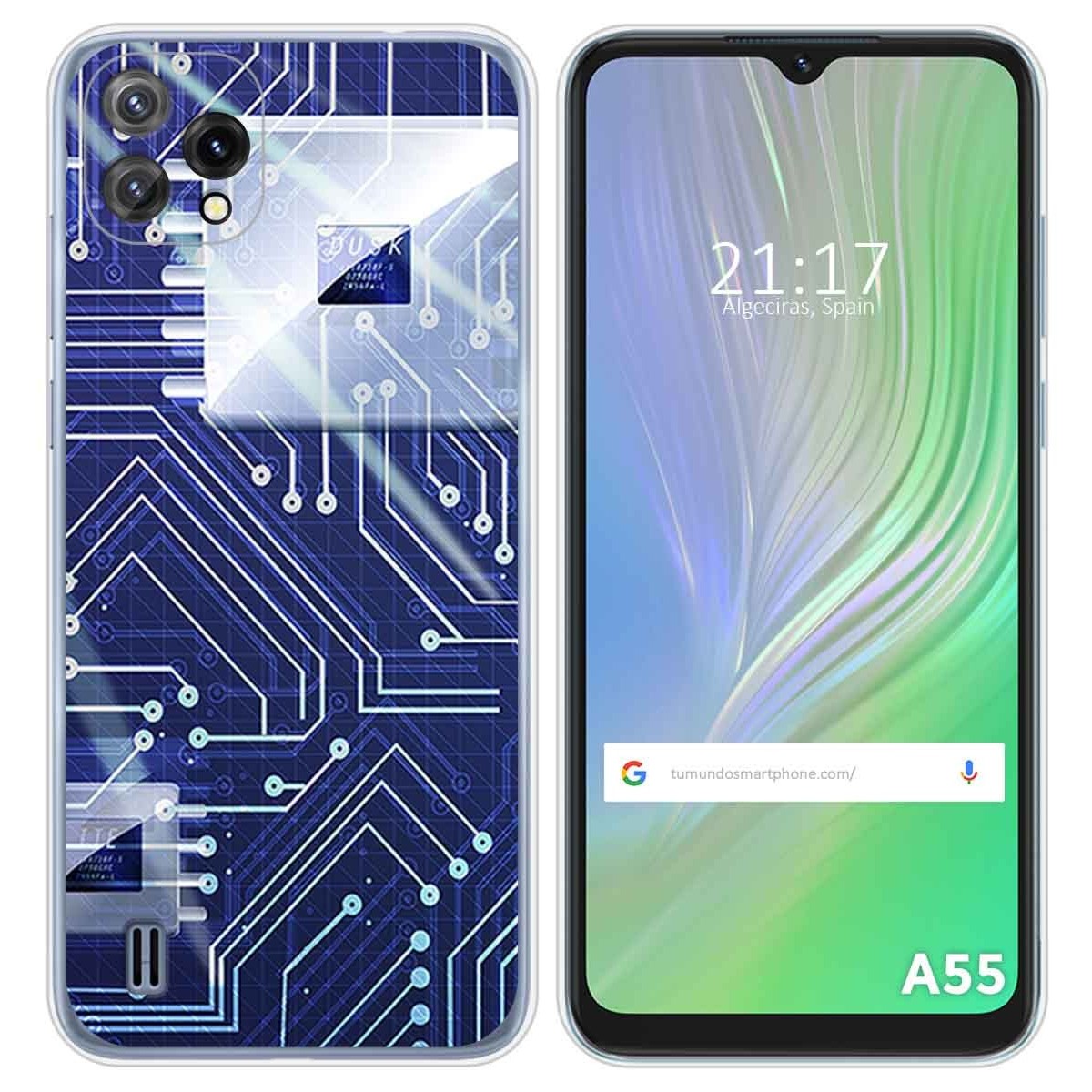 Funda Silicona para Blackview A55 diseño Circuito Dibujos