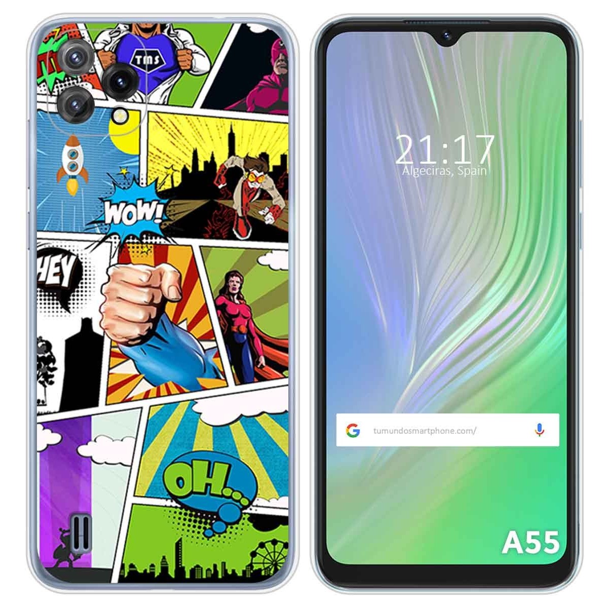 Funda Silicona para Blackview A55 diseño Comic Dibujos
