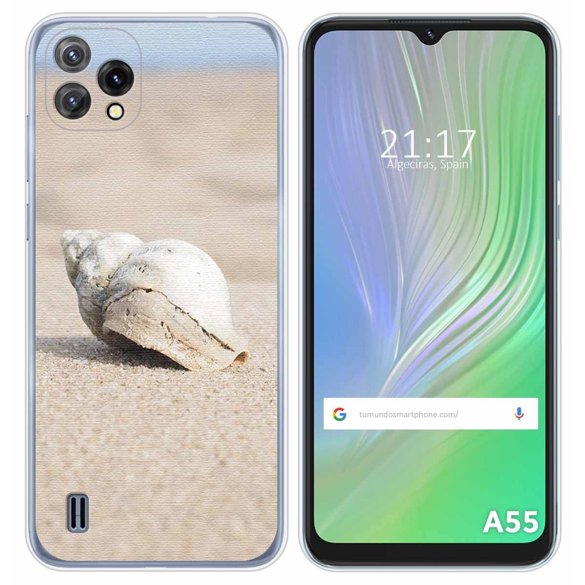 Funda Silicona para Blackview A55 diseño Concha Dibujos