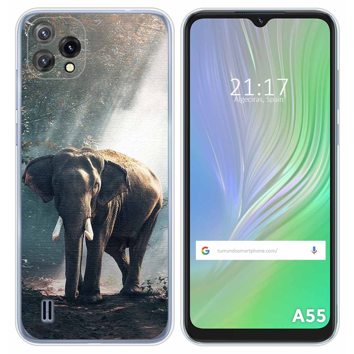 Funda Silicona para Blackview A55 diseño Elefante Dibujos