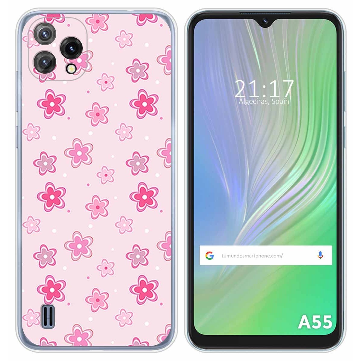 Funda Silicona para Blackview A55 diseño Flores Dibujos