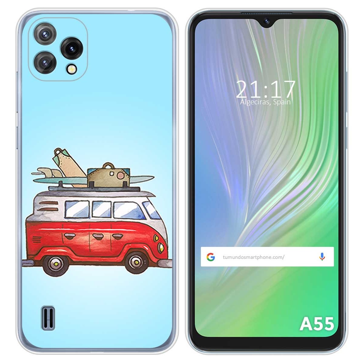 Funda Silicona para Blackview A55 diseño Furgoneta Dibujos
