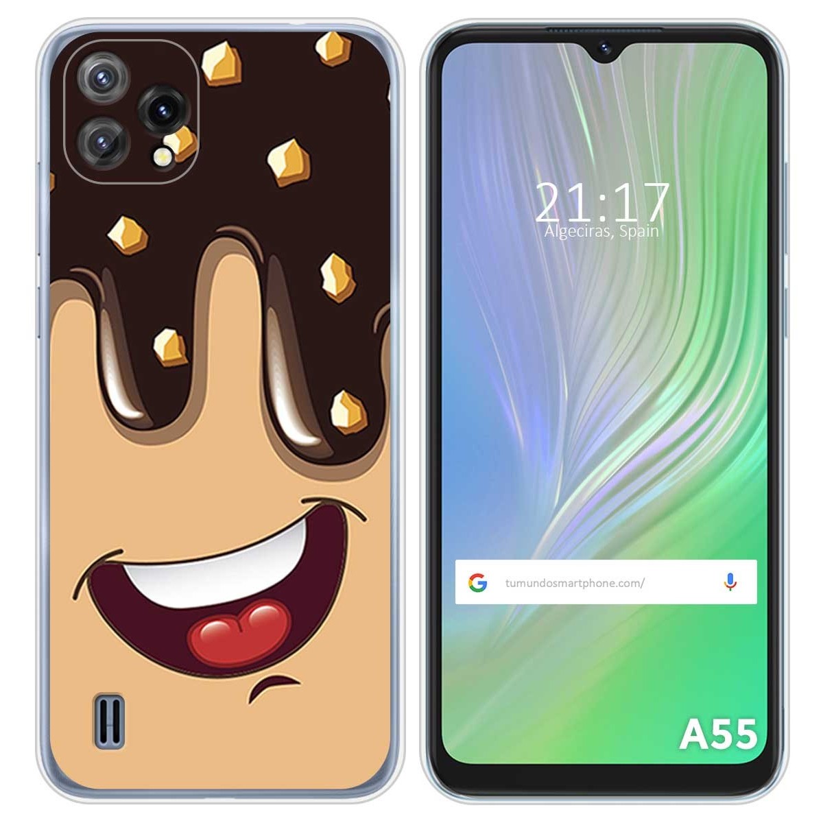 Funda Silicona para Blackview A55 diseño Helado Chocolate Dibujos