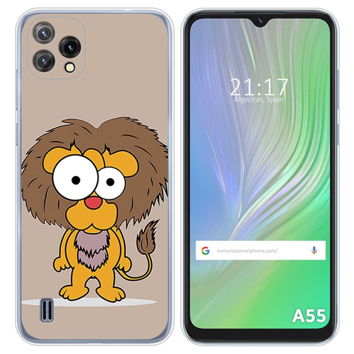 Funda Silicona para Blackview A55 diseño Leon Dibujos