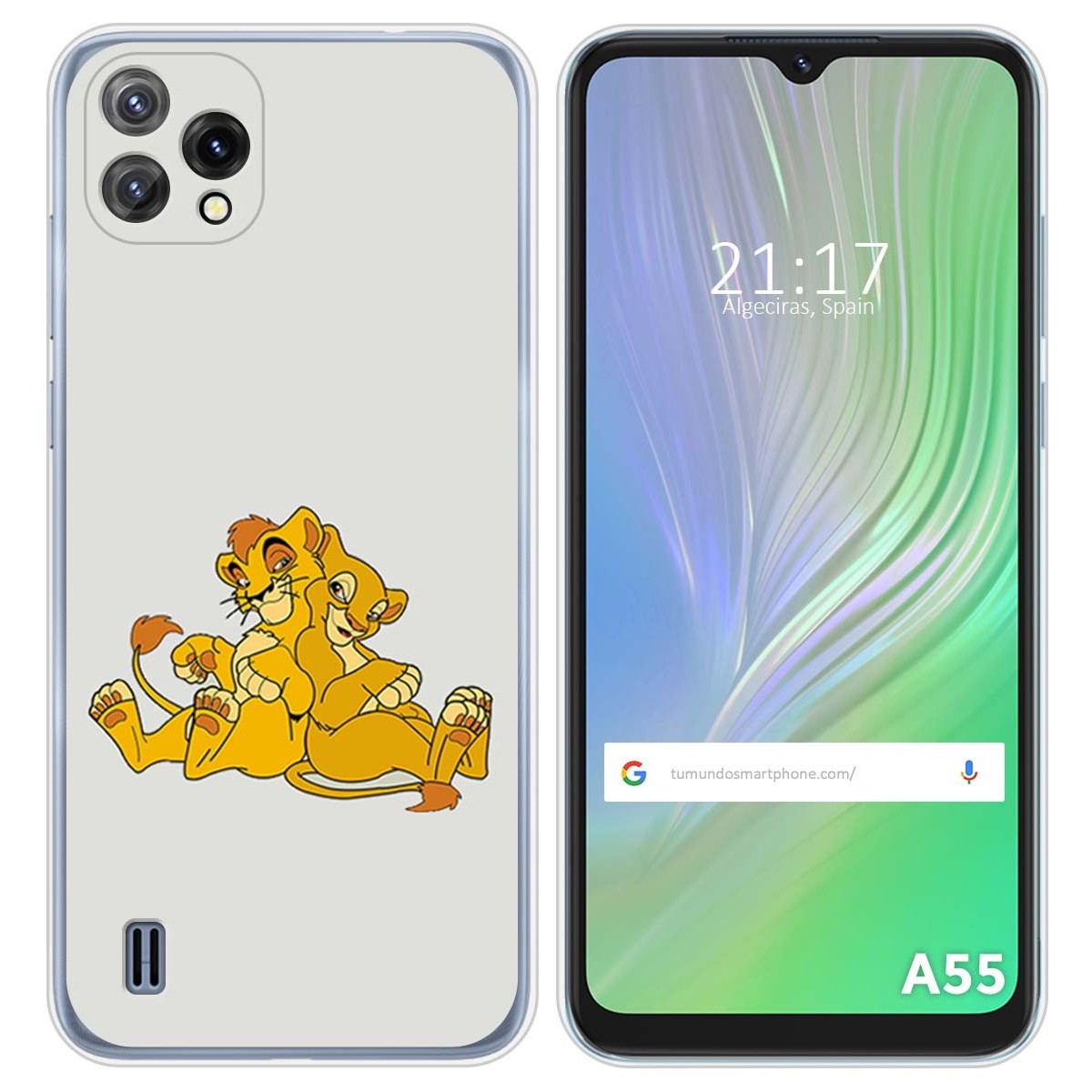 Funda Silicona para Blackview A55 diseño Leones Dibujos