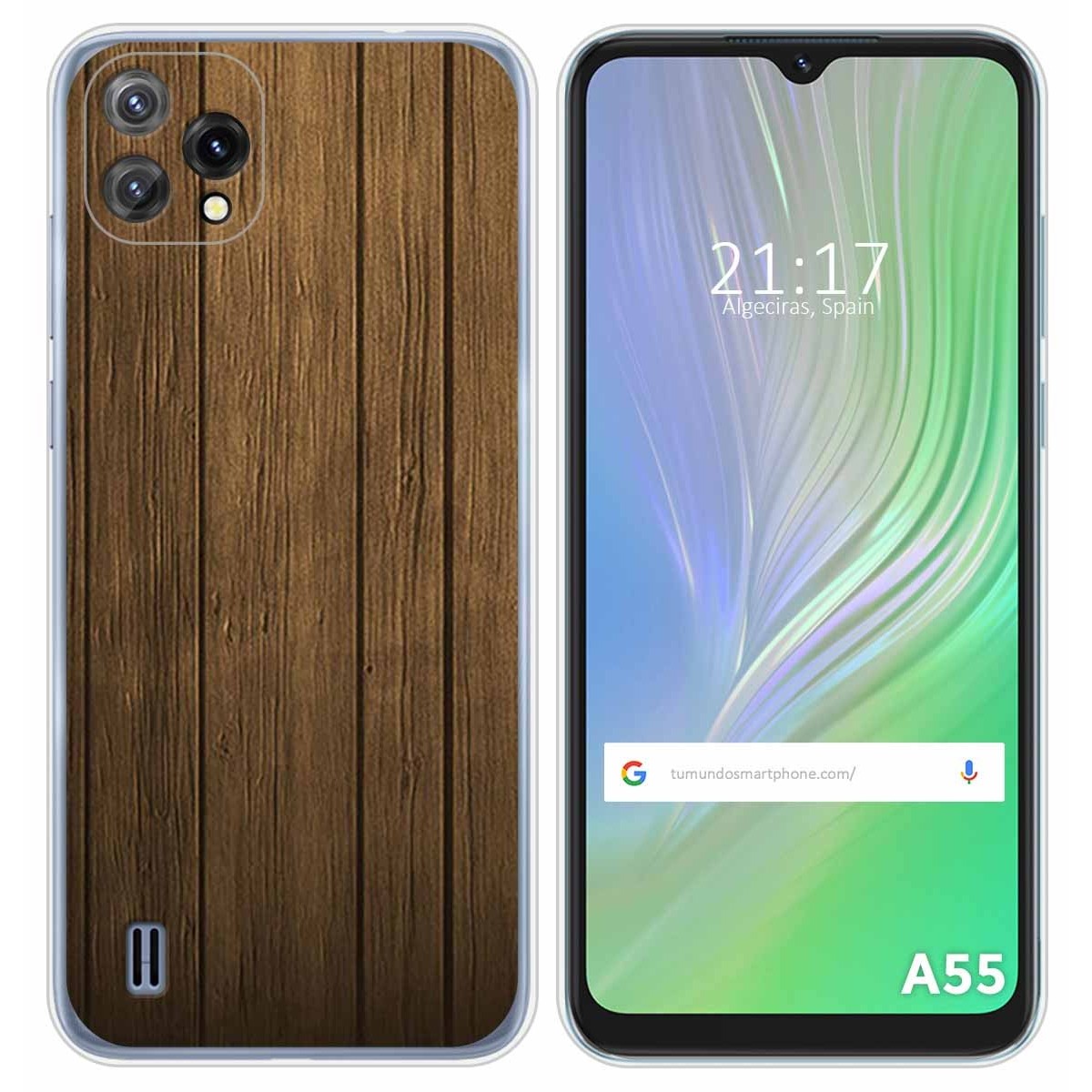Funda Silicona para Blackview A55 diseño Madera Dibujos