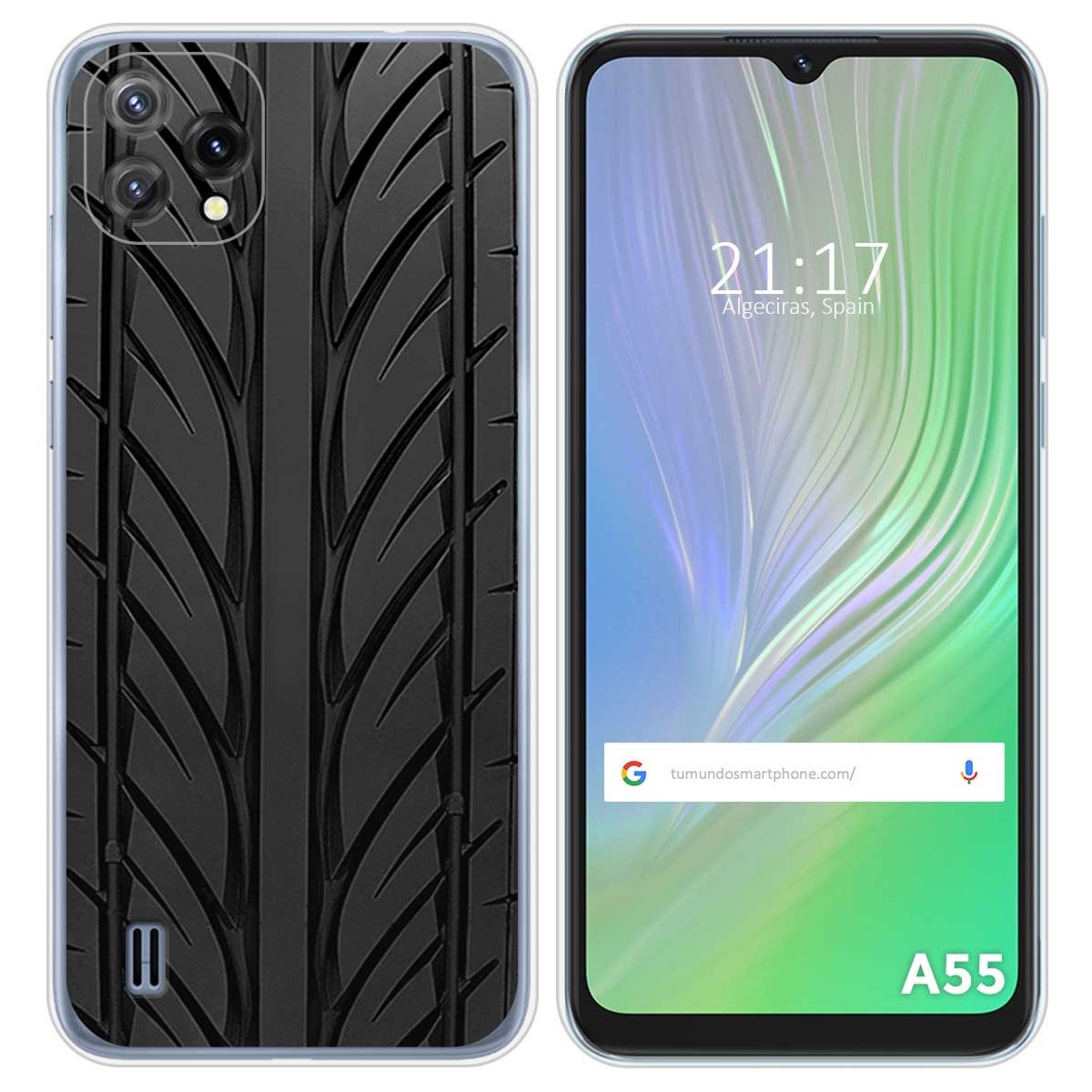Funda Silicona para Blackview A55 diseño Neumatico Dibujos