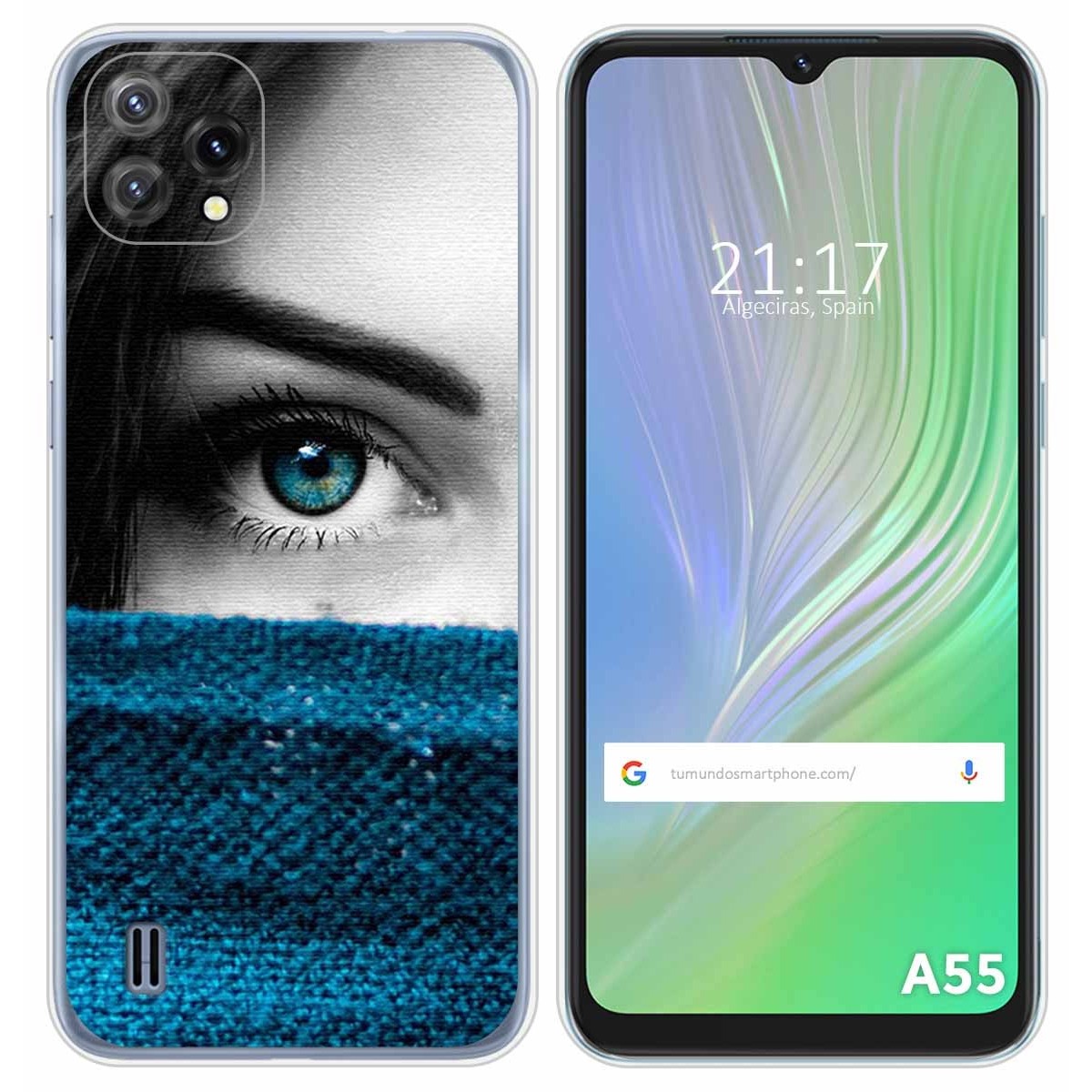 Funda Silicona para Blackview A55 diseño Ojo Dibujos