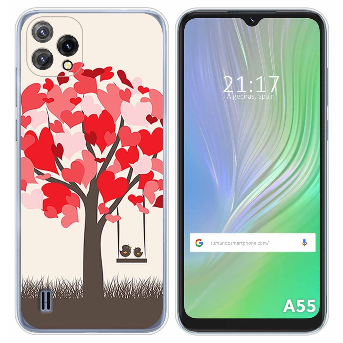 Funda Silicona para Blackview A55 diseño Pajaritos Dibujos