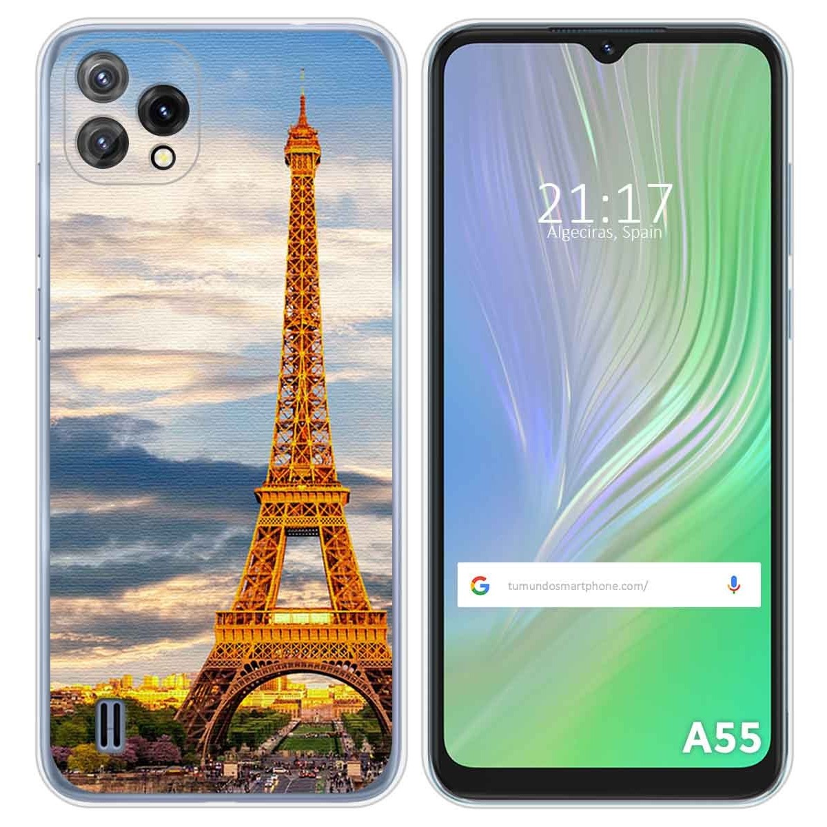 Funda Silicona para Blackview A55 diseño Paris Dibujos