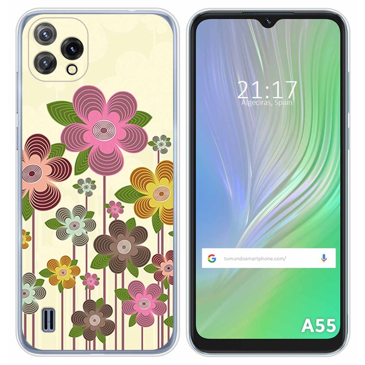 Funda Silicona para Blackview A55 diseño Primavera En Flor Dibujos