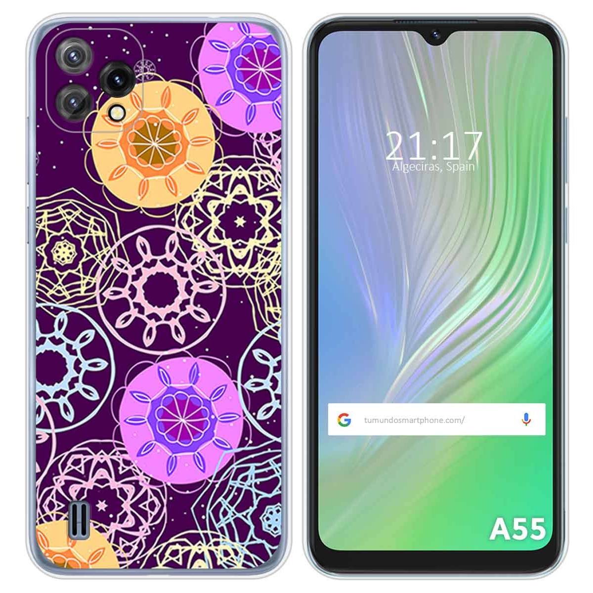 Funda Silicona para Blackview A55 diseño Radial Dibujos