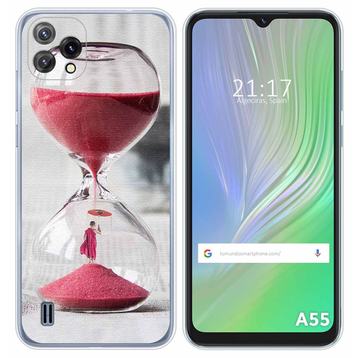 Funda Silicona para Blackview A55 diseño Reloj Dibujos