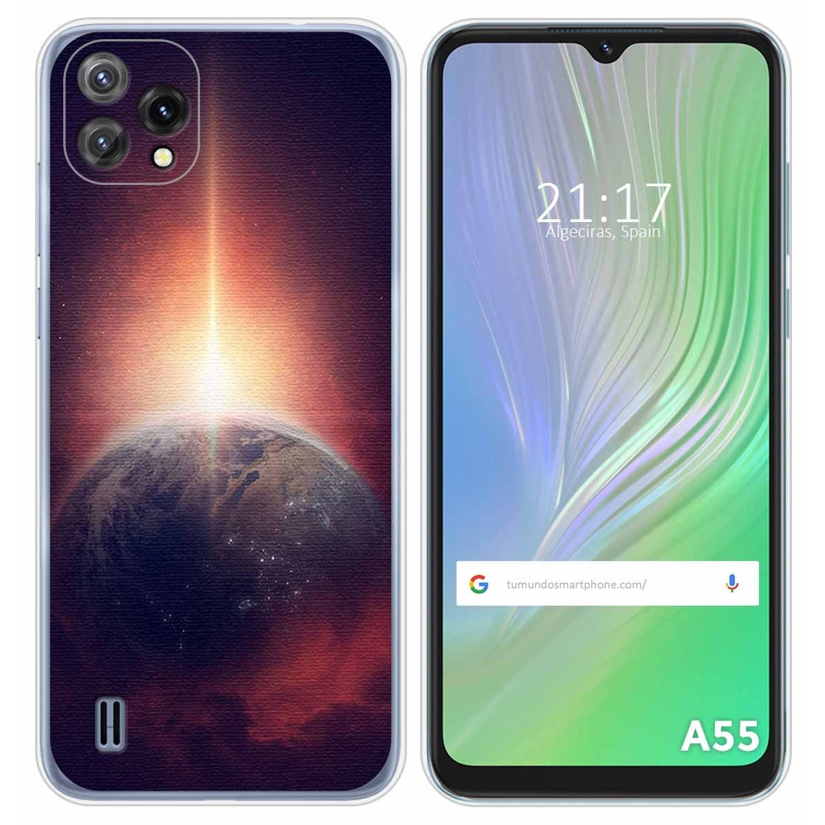 Funda Silicona para Blackview A55 diseño Tierra Dibujos