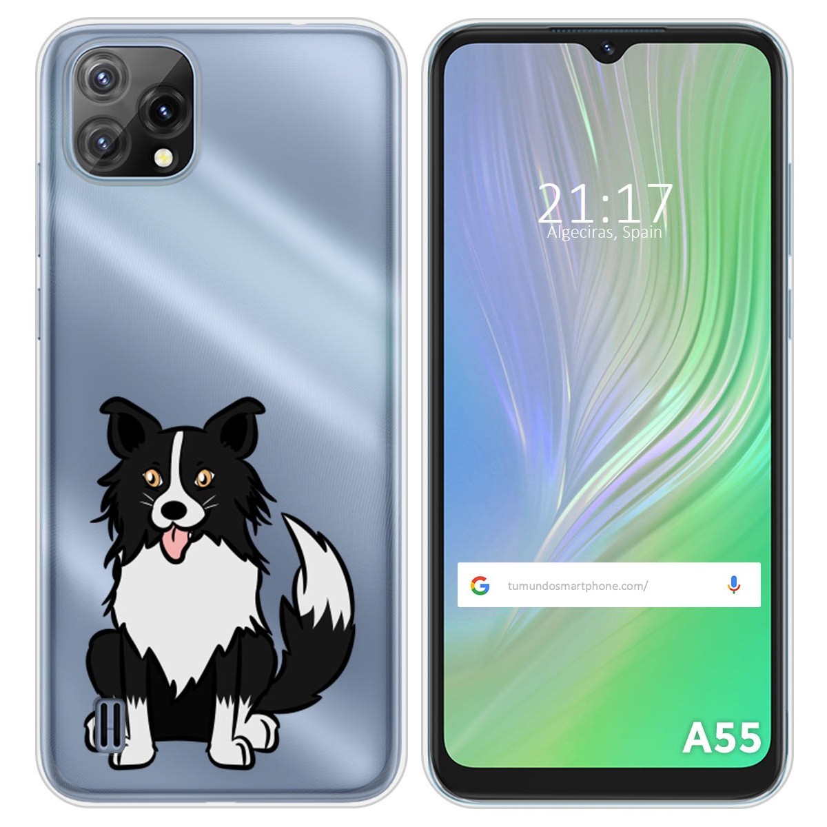 Funda Silicona Transparente para Blackview A55 diseño Perros 01 Dibujos