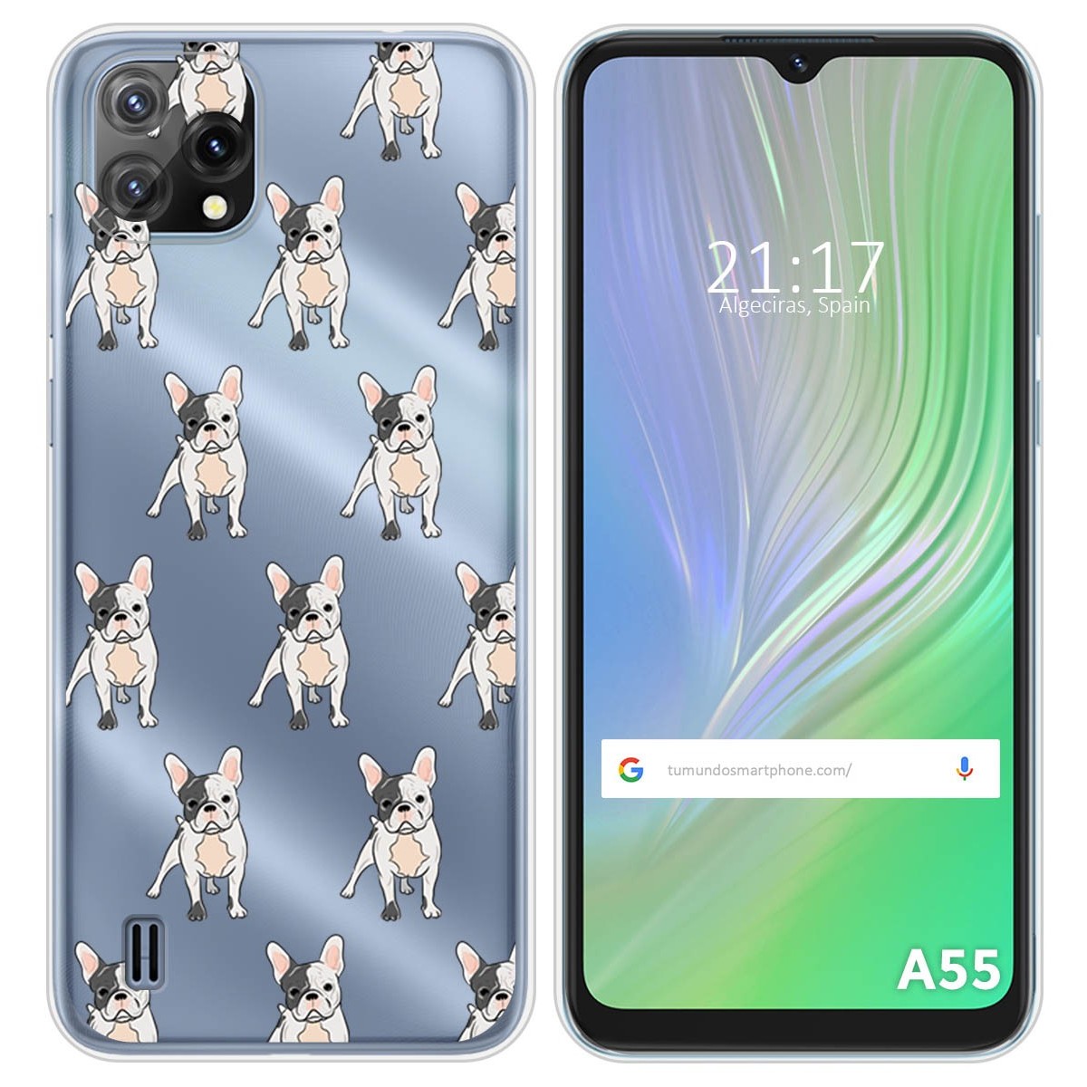 Funda Silicona Transparente para Blackview A55 diseño Perros 12 Dibujos