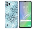 Funda Silicona Transparente para Blackview A55 diseño Flores 03 Dibujos
