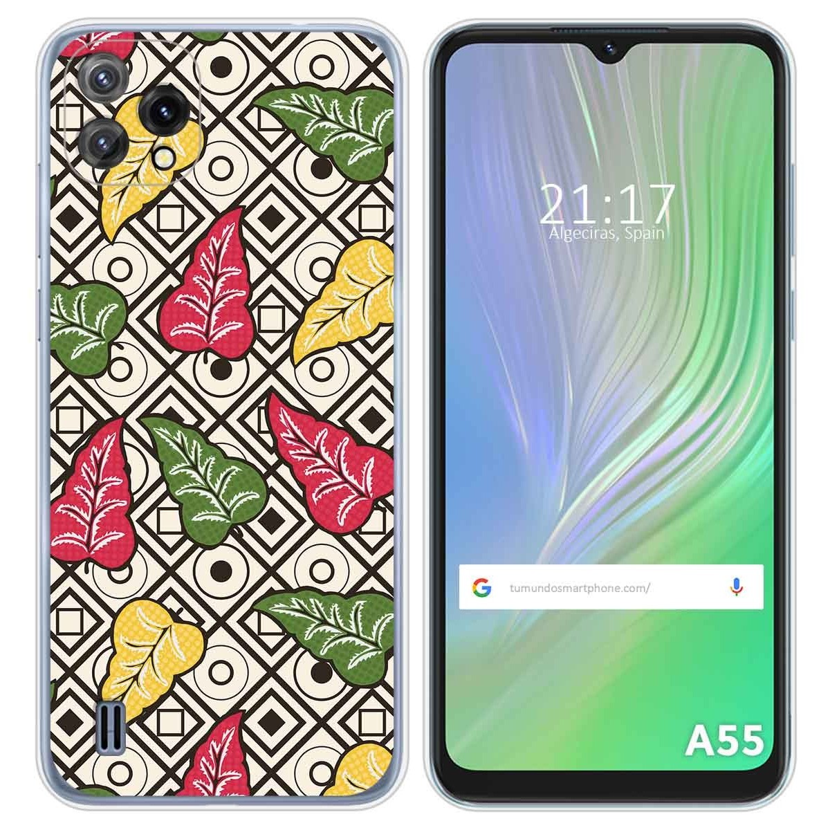 Funda Silicona Transparente para Blackview A55 diseño Flores 11 Dibujos