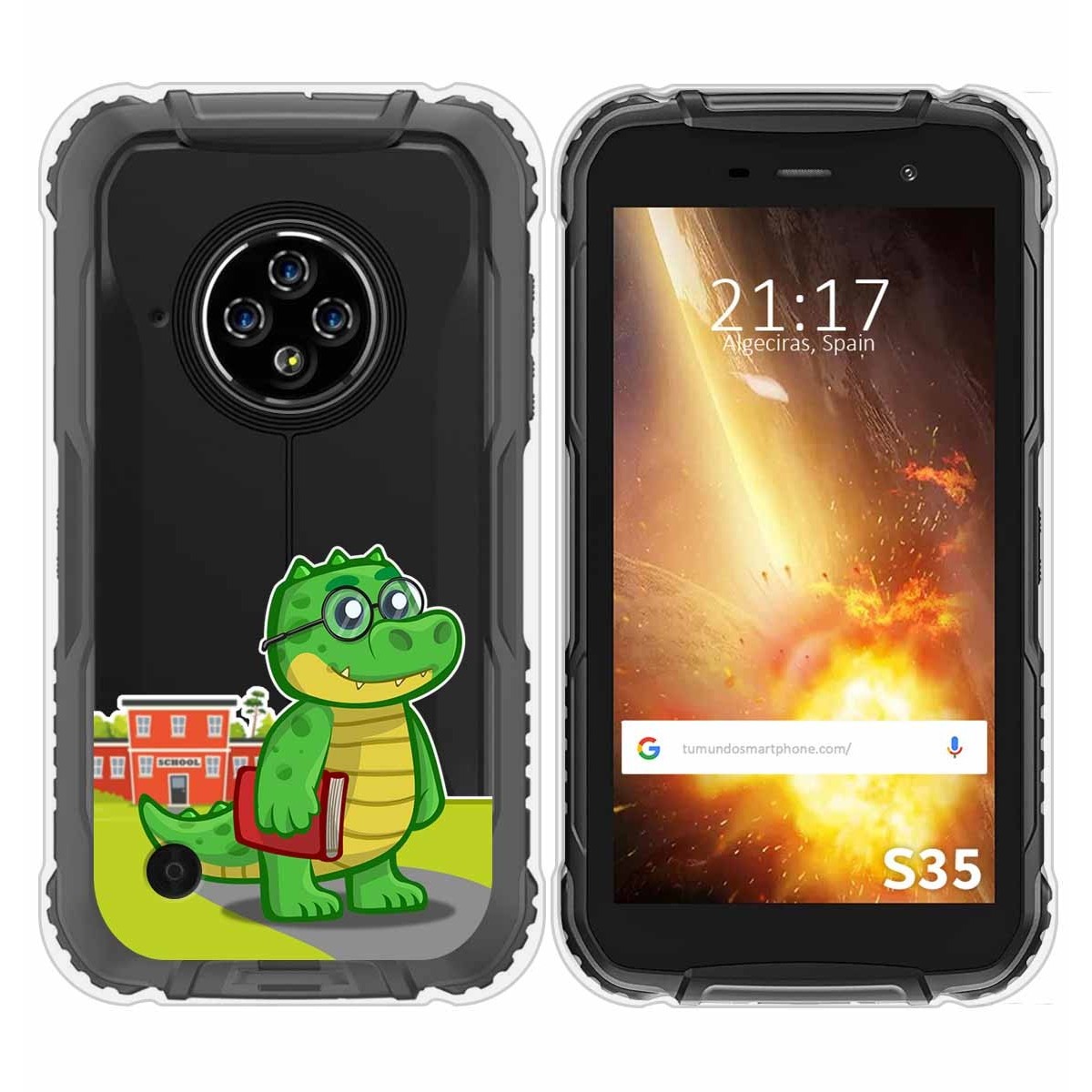 Funda Silicona Transparente para Doogee S35 / S35T / S35 Pro diseño Coco Dibujos