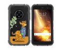 Funda Silicona Transparente para Doogee S35 / S35T / S35 Pro diseño Jirafa Dibujos
