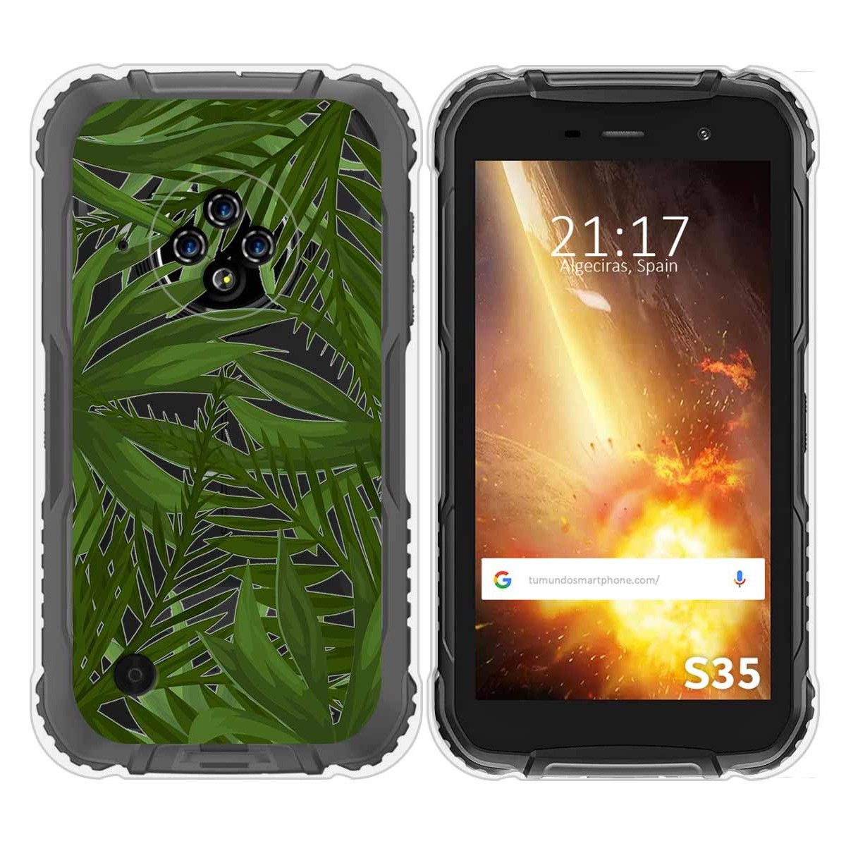 Funda Silicona Transparente para Doogee S35 / S35T / S35 Pro diseño Jungla Dibujos