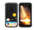 Funda Silicona Transparente para Doogee S35 / S35T / S35 Pro diseño Playa Dibujos