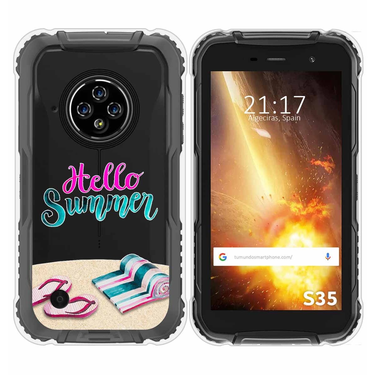 Funda Silicona Transparente para Doogee S35 / S35T / S35 Pro diseño Summer Dibujos