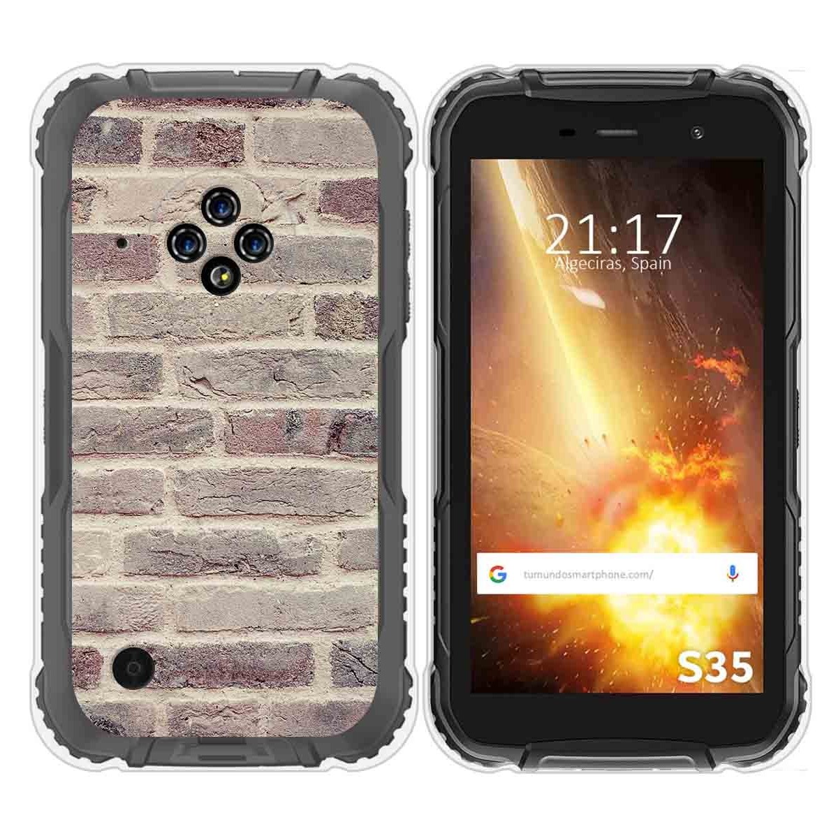 Funda Silicona para Doogee S35 / S35T / S35 Pro diseño Ladrillo 01 Dibujos