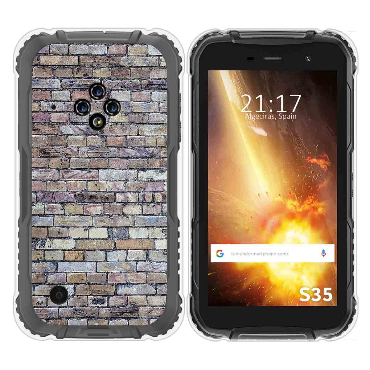 Funda Silicona para Doogee S35 / S35T / S35 Pro diseño Ladrillo 02 Dibujos