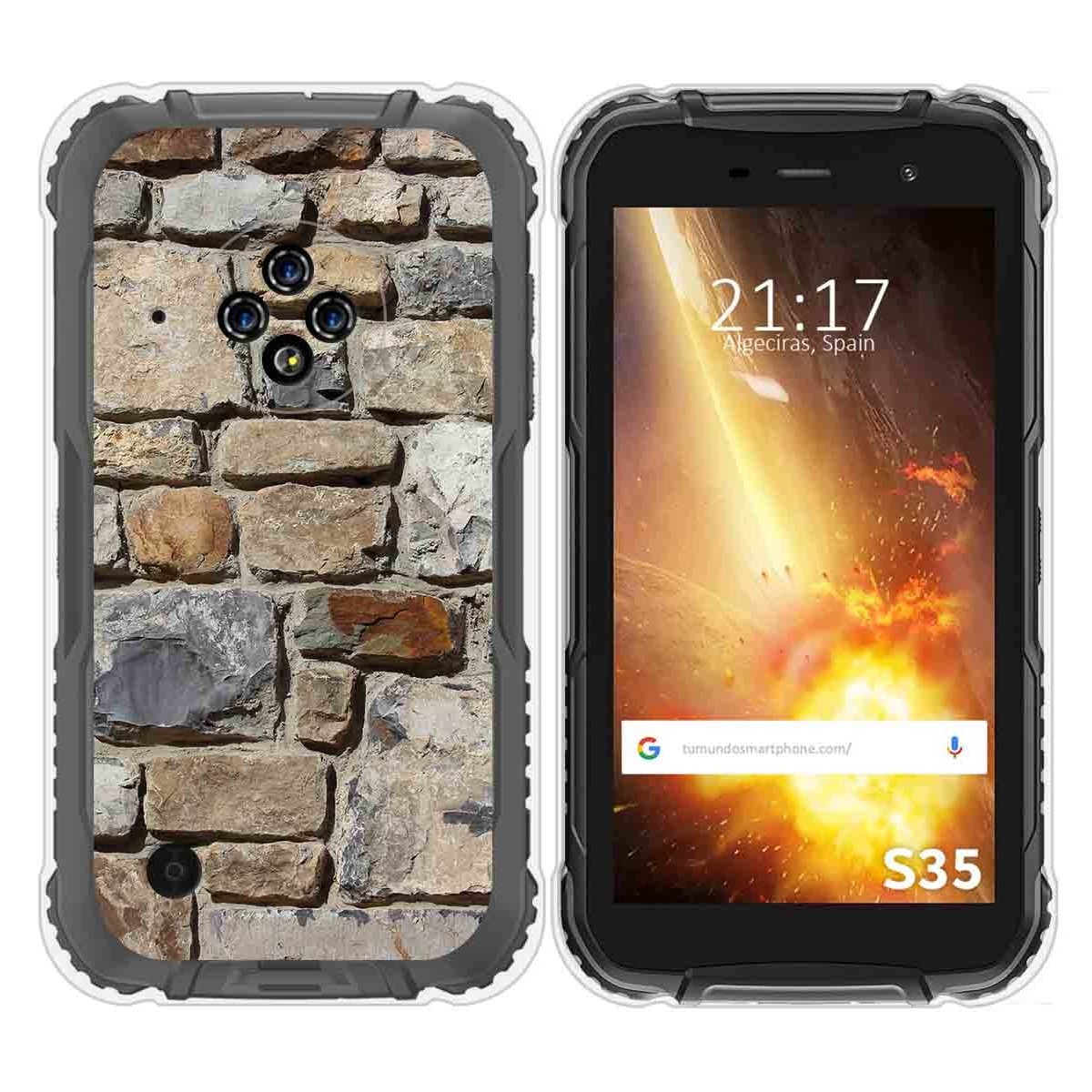 Funda Silicona para Doogee S35 / S35T / S35 Pro diseño Ladrillo 03 Dibujos