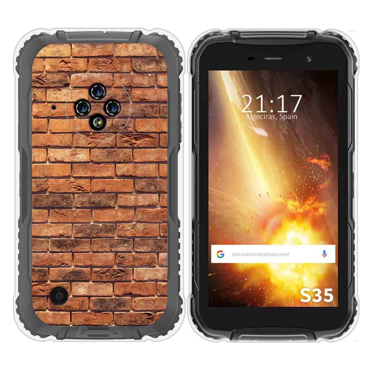 Funda Silicona para Doogee S35 / S35T / S35 Pro diseño Ladrillo 04 Dibujos