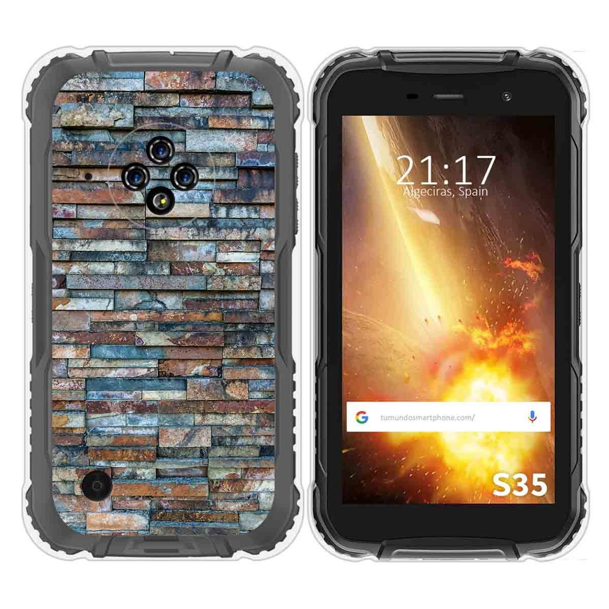 Funda Silicona para Doogee S35 / S35T / S35 Pro diseño Ladrillo 05 Dibujos