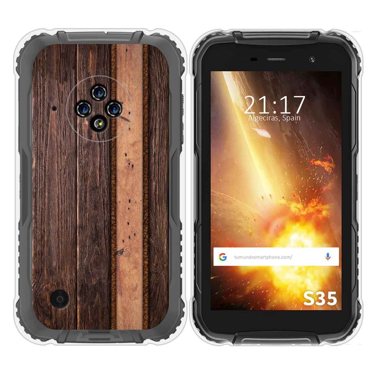 Funda Silicona para Doogee S35 / S35T / S35 Pro diseño Madera 05 Dibujos