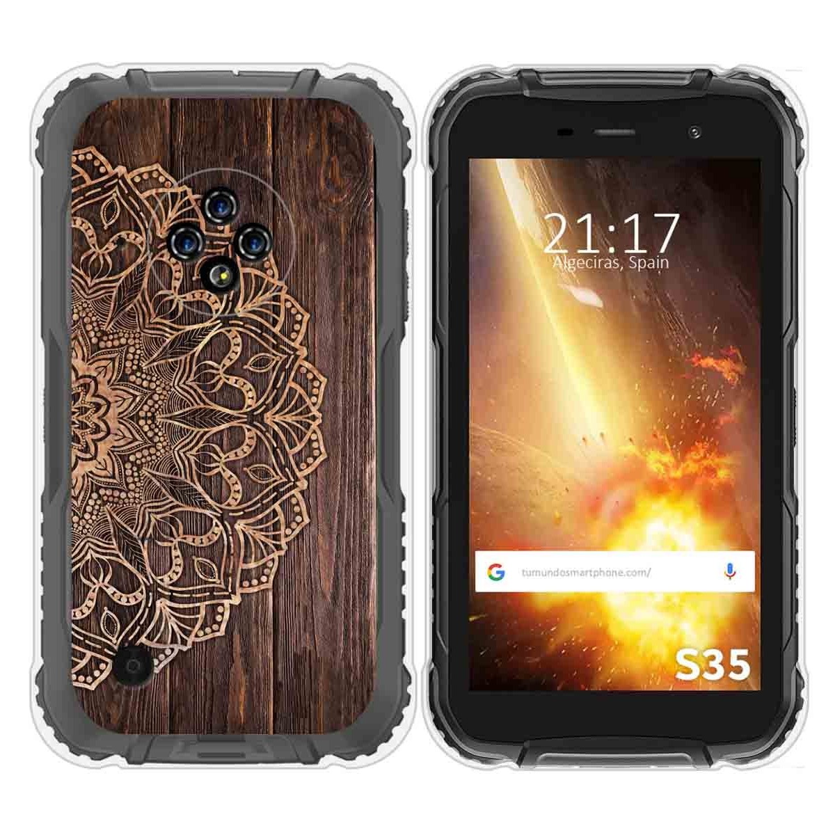 Funda Silicona para Doogee S35 / S35T / S35 Pro diseño Madera 06 Dibujos
