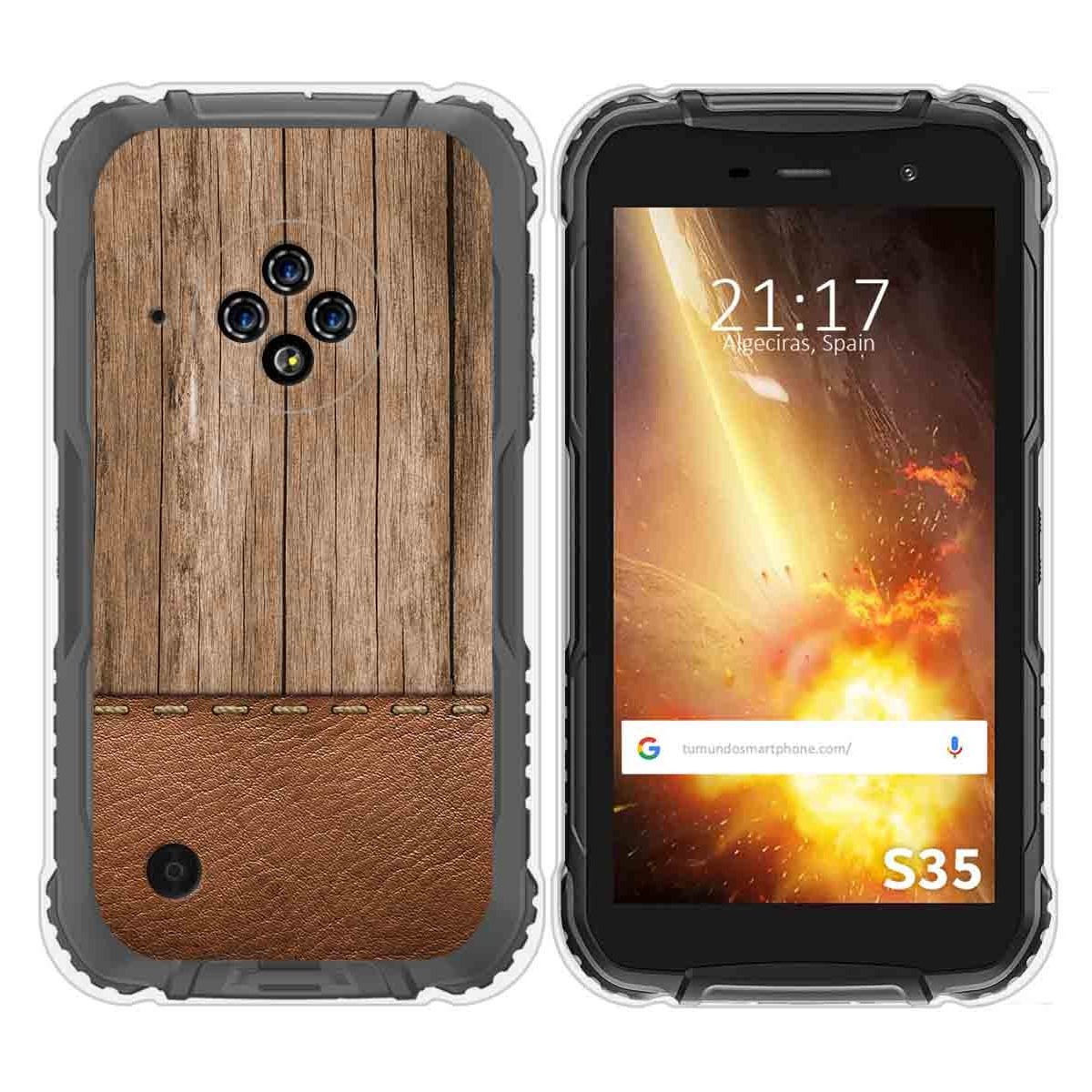 Funda Silicona para Doogee S35 / S35T / S35 Pro diseño Madera 09 Dibujos
