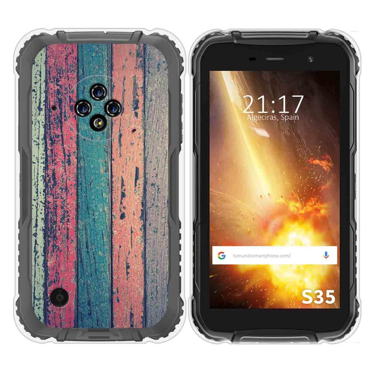 Funda Silicona para Doogee S35 / S35T / S35 Pro diseño Madera 10 Dibujos
