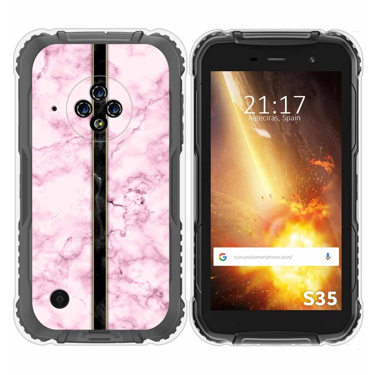 Funda Silicona para Doogee S35 / S35T / S35 Pro diseño Mármol 04 Dibujos