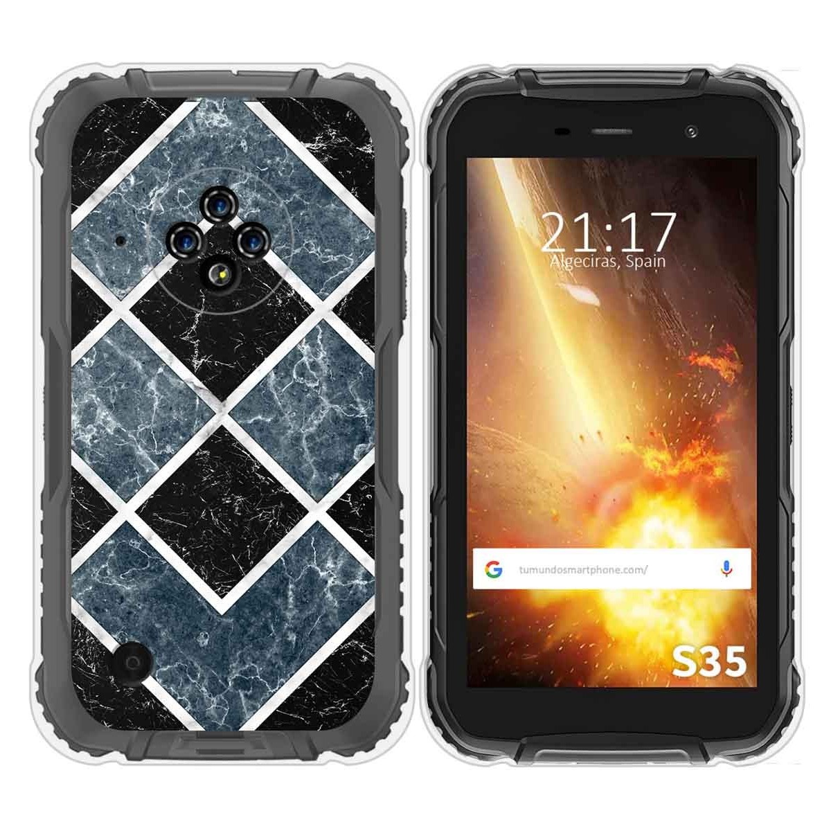 Funda Silicona para Doogee S35 / S35T / S35 Pro diseño Mármol 06 Dibujos