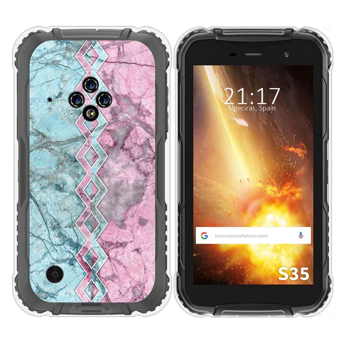 Funda Silicona para Doogee S35 / S35T / S35 Pro diseño Mármol 08 Dibujos