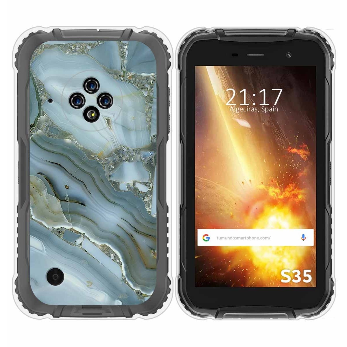 Funda Silicona para Doogee S35 / S35T / S35 Pro diseño Mármol 09 Dibujos
