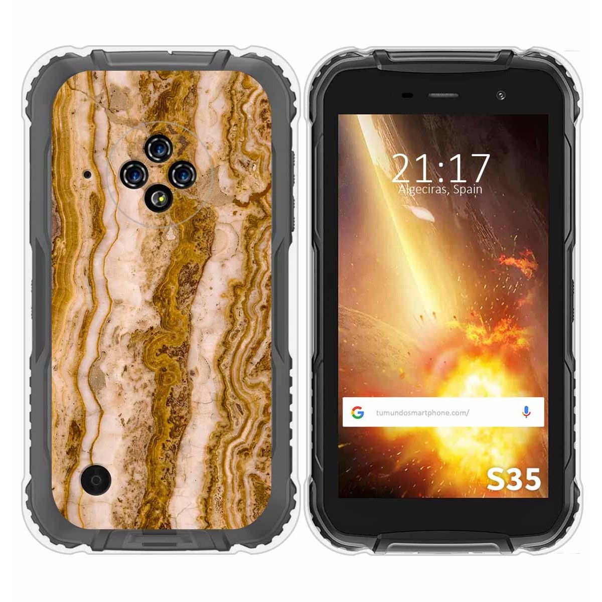 Funda Silicona para Doogee S35 / S35T / S35 Pro diseño Mármol 10 Dibujos