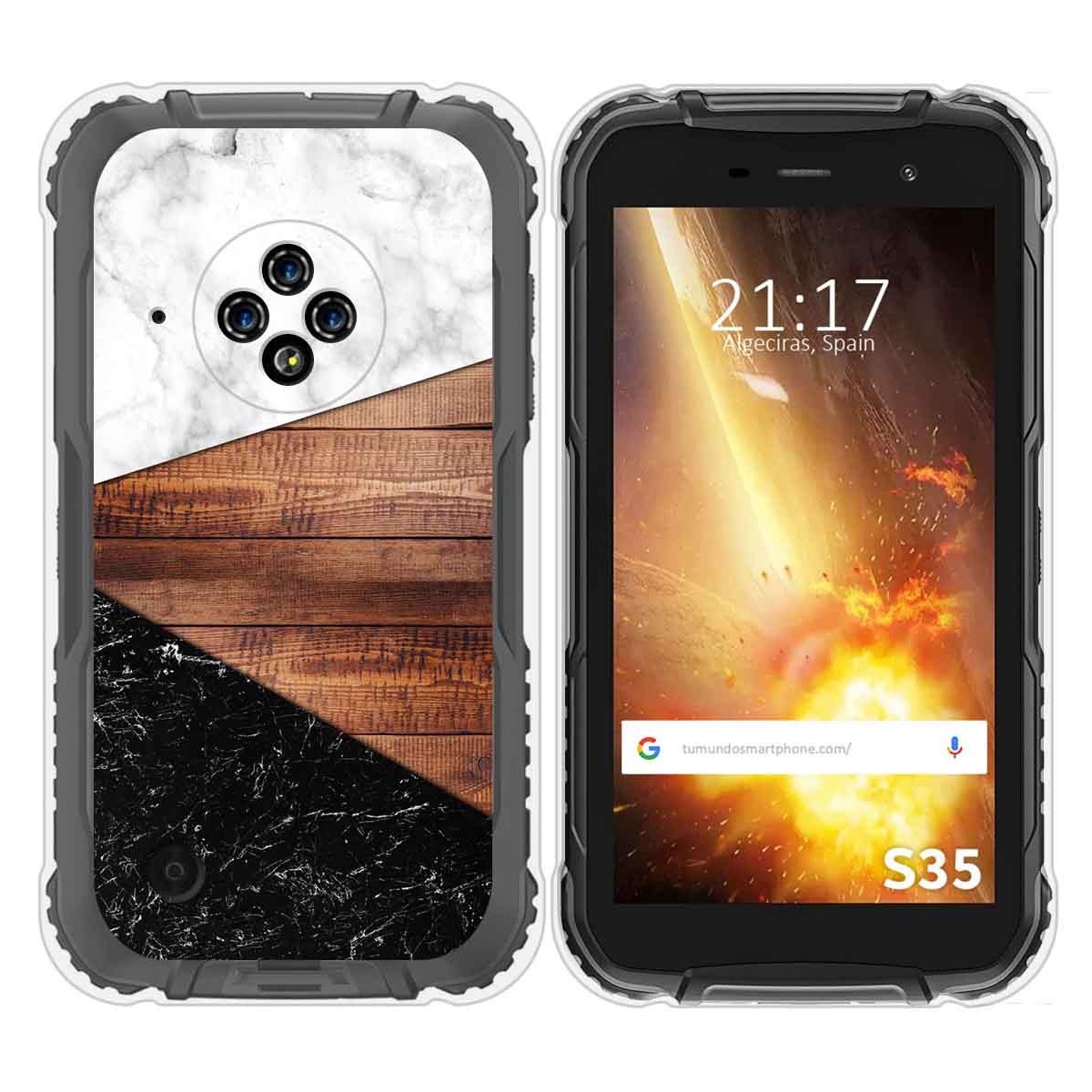 Funda Silicona para Doogee S35 / S35T / S35 Pro diseño Mármol 11 Dibujos