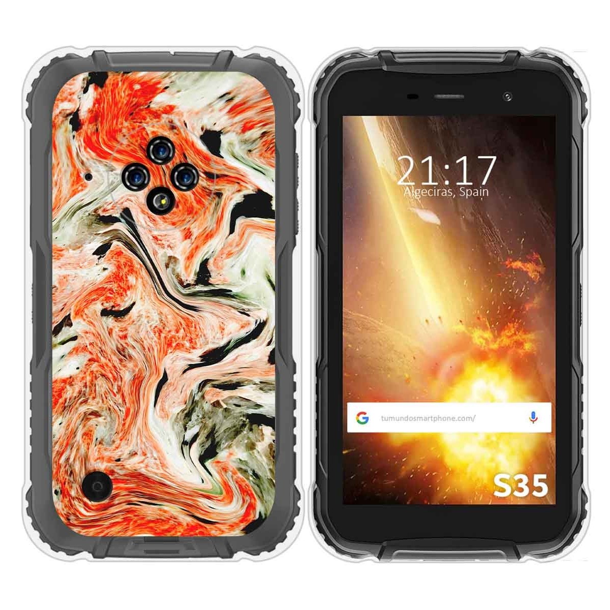 Funda Silicona para Doogee S35 / S35T / S35 Pro diseño Mármol 12 Dibujos