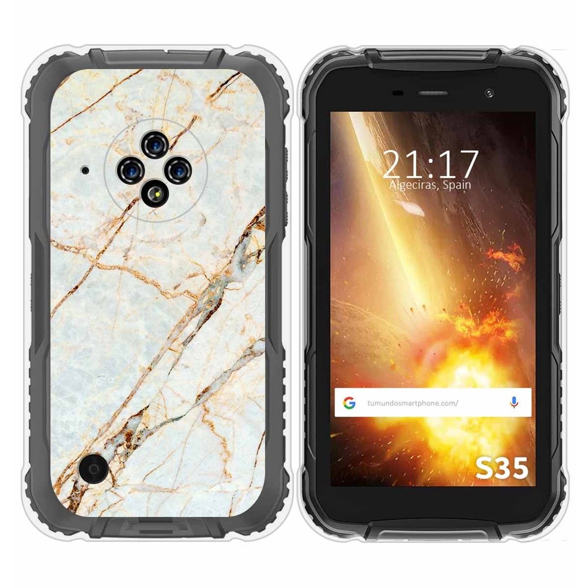 Funda Silicona para Doogee S35 / S35T / S35 Pro diseño Mármol 13 Dibujos