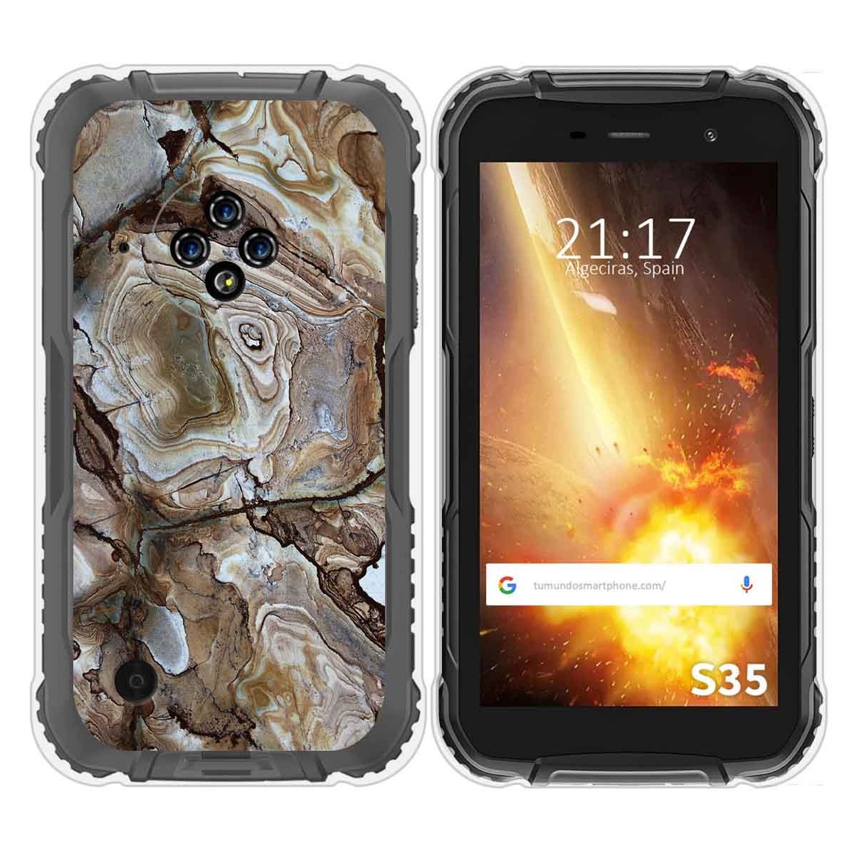Funda Silicona para Doogee S35 / S35T / S35 Pro diseño Mármol 14 Dibujos