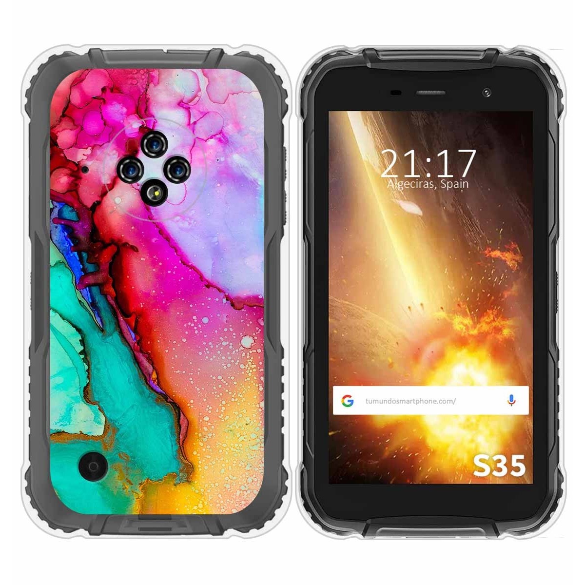Funda Silicona para Doogee S35 / S35T / S35 Pro diseño Mármol 15 Dibujos
