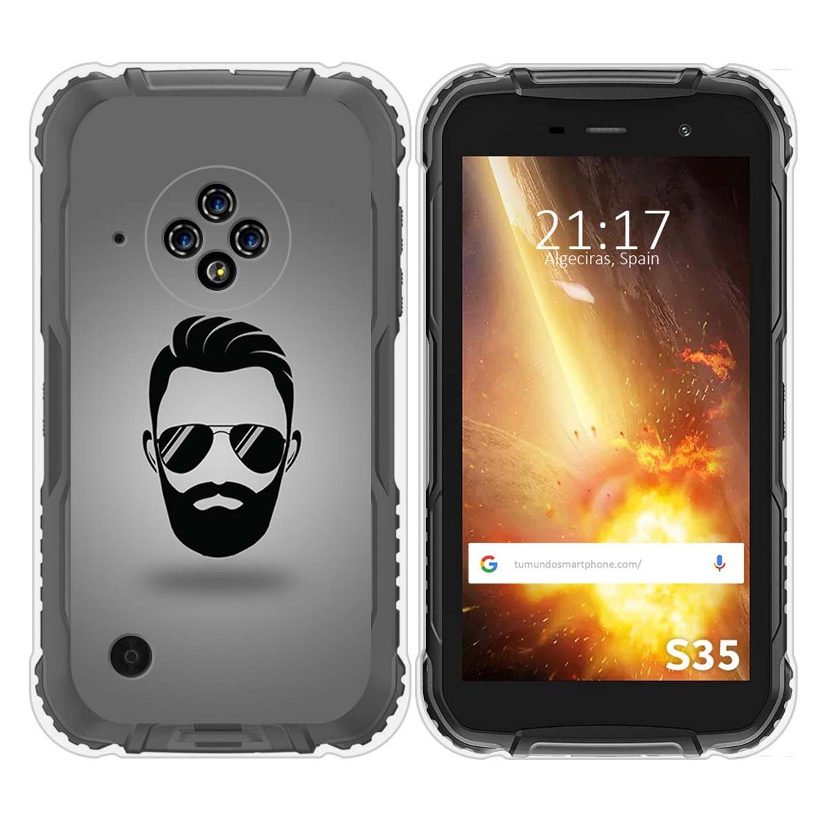 Funda Silicona para Doogee S35 / S35T / S35 Pro diseño Barba Dibujos